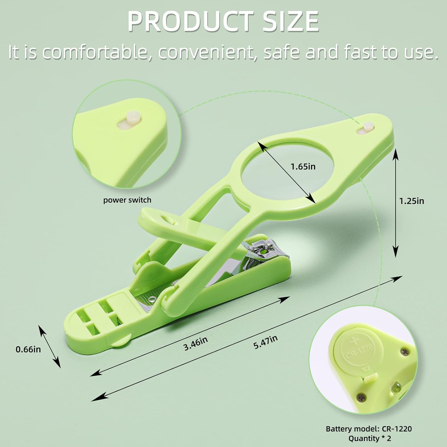 LED Nail Clippers with Magnifier for Seniors, Pets, and Babies - Eye Strain Relief - Image 5