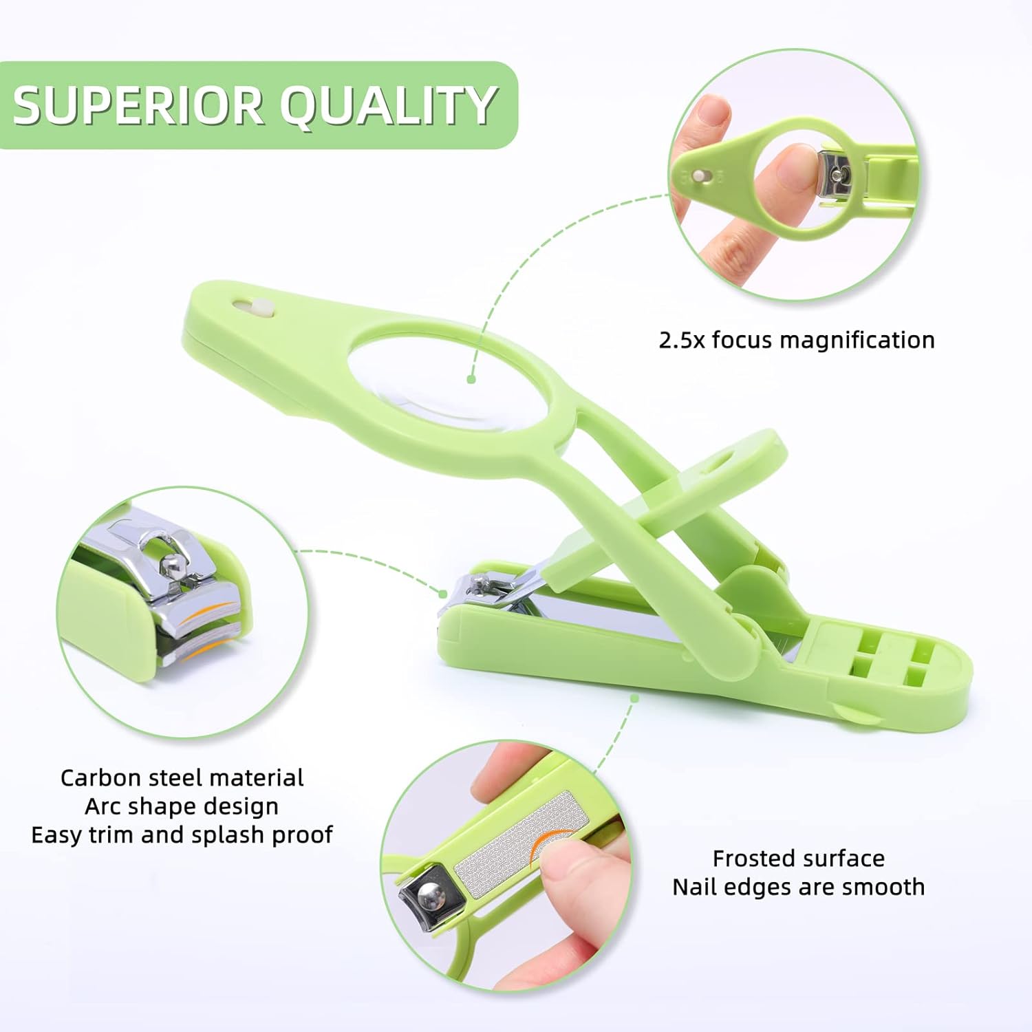 LED Nail Clippers with Magnifier for Seniors, Pets, and Babies - Eye Strain Relief - Image 4