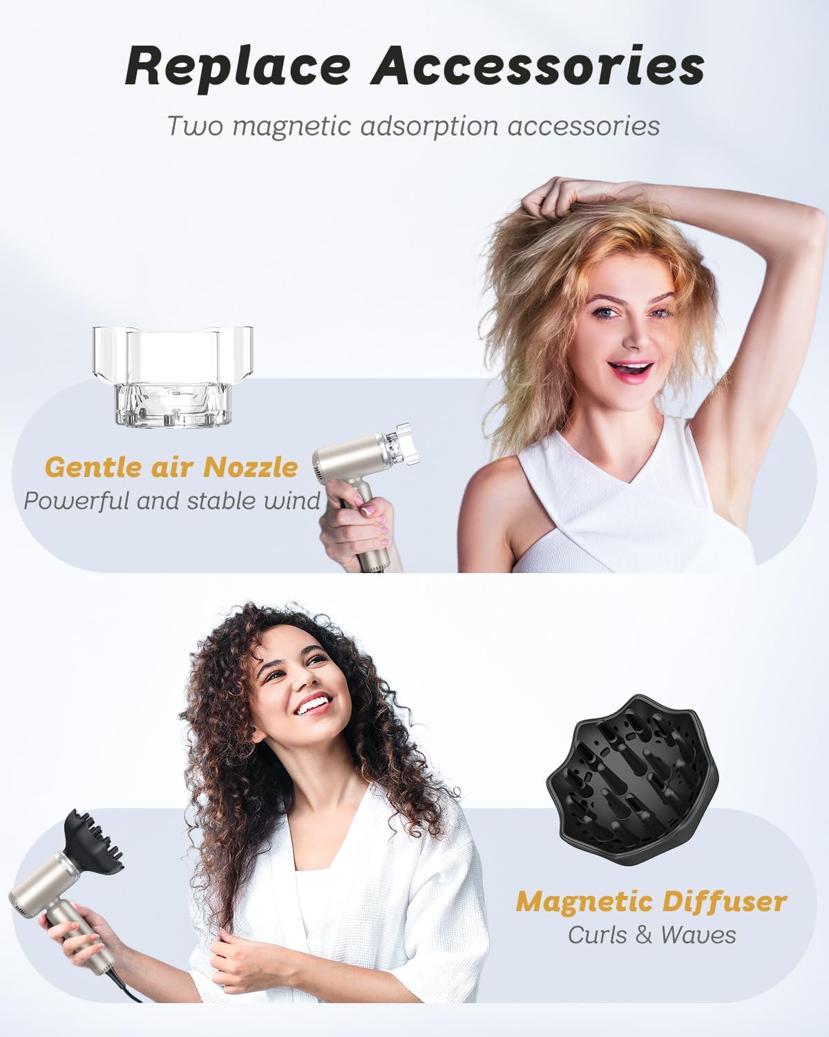 Lightweight Travel Hair Dryer with Brushless Motor, Ionic, Diffuser & Wall Mount - Image 4