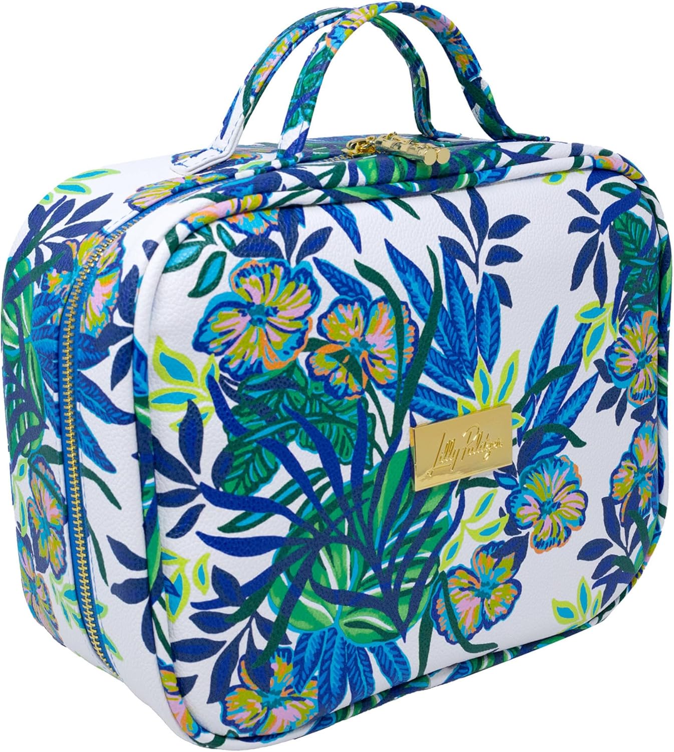 Lilly Pulitzer 4-Piece Travel Toiletry Bag Set for Makeup & Supplies (The Hottest Spot)