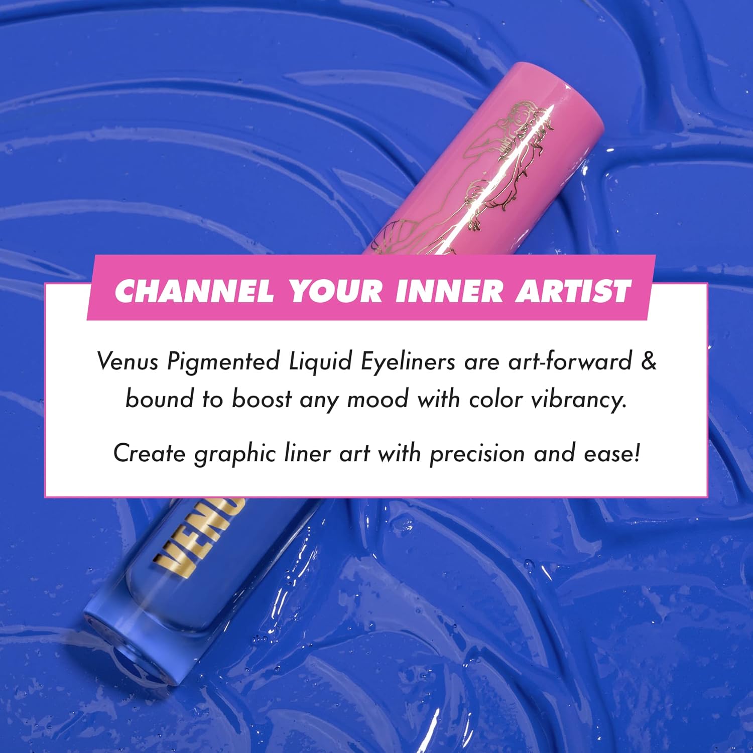 Lime Crime Venus Cobalt Blue Liquid Eyeliner - Matte, Long-Lasting, Vegan & Cruelty-Free - Image 4