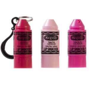 Lip Smacker Crayola Stackable Pink Flavored Clear Balm, 0.03 Ounce