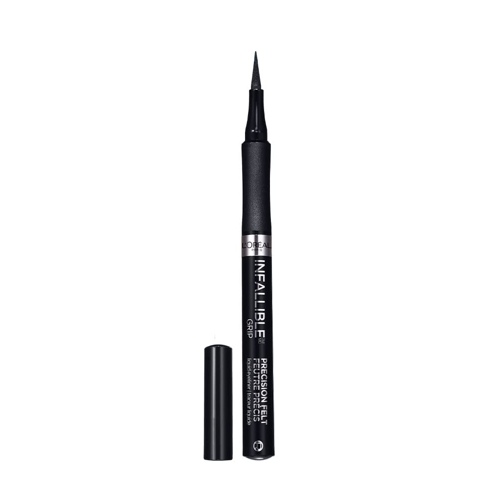 L’Oréal Paris Infallible Grip Waterproof Felt Eyeliner, Smudge Resistant, Black, 0.03 fl oz