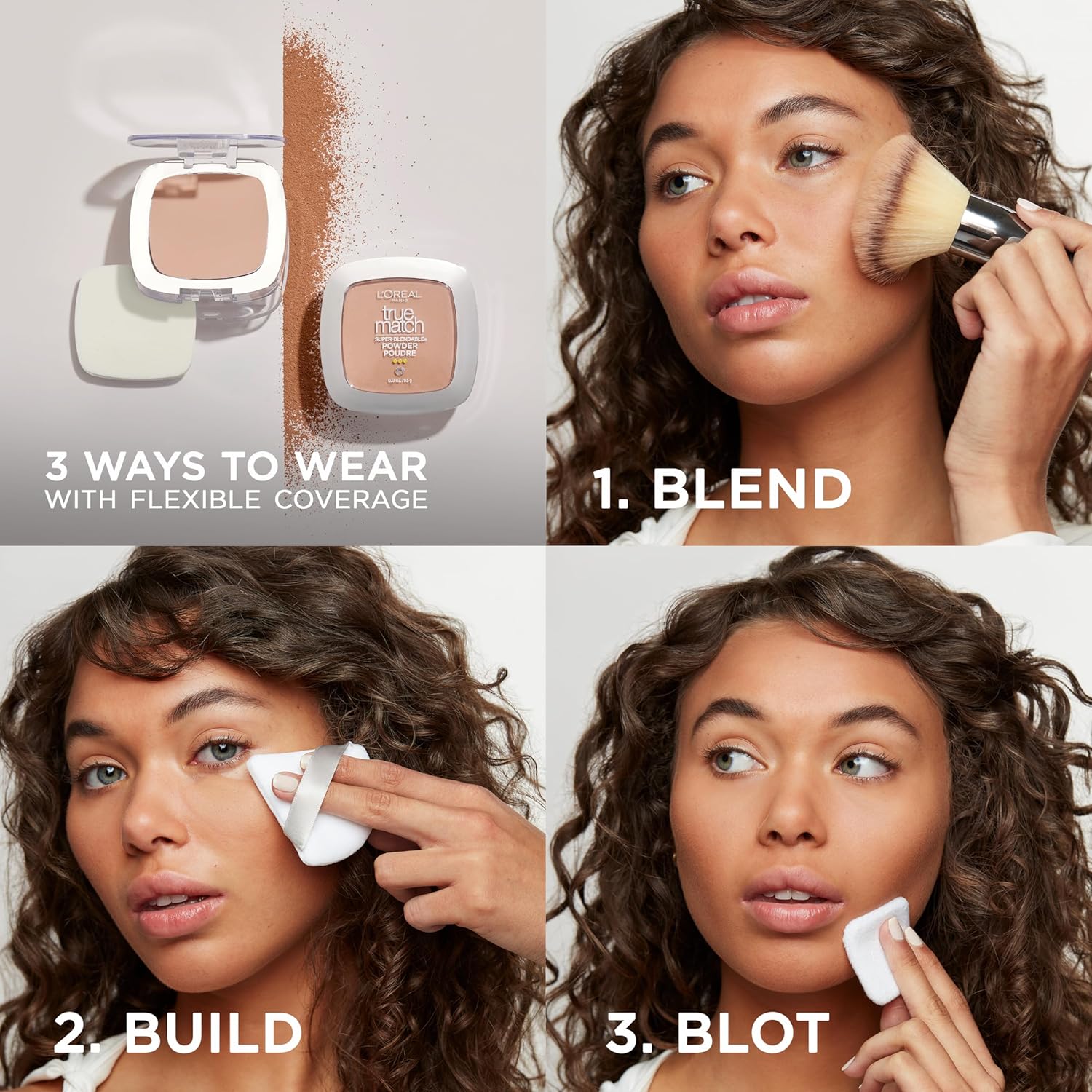 L'Oreal Paris True Match Super Blendable Oil Free Foundation Powder, W2 Light, 0.33 oz, Packaging May Vary - Image 4
