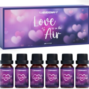 Love Fragrance Oil Gift Set, ARVIDSSON Romance Essential Oils for Candle Making, Romantic Scented Oil - Love Potion, Sweet Heart, Date Night and More, Gift for Women