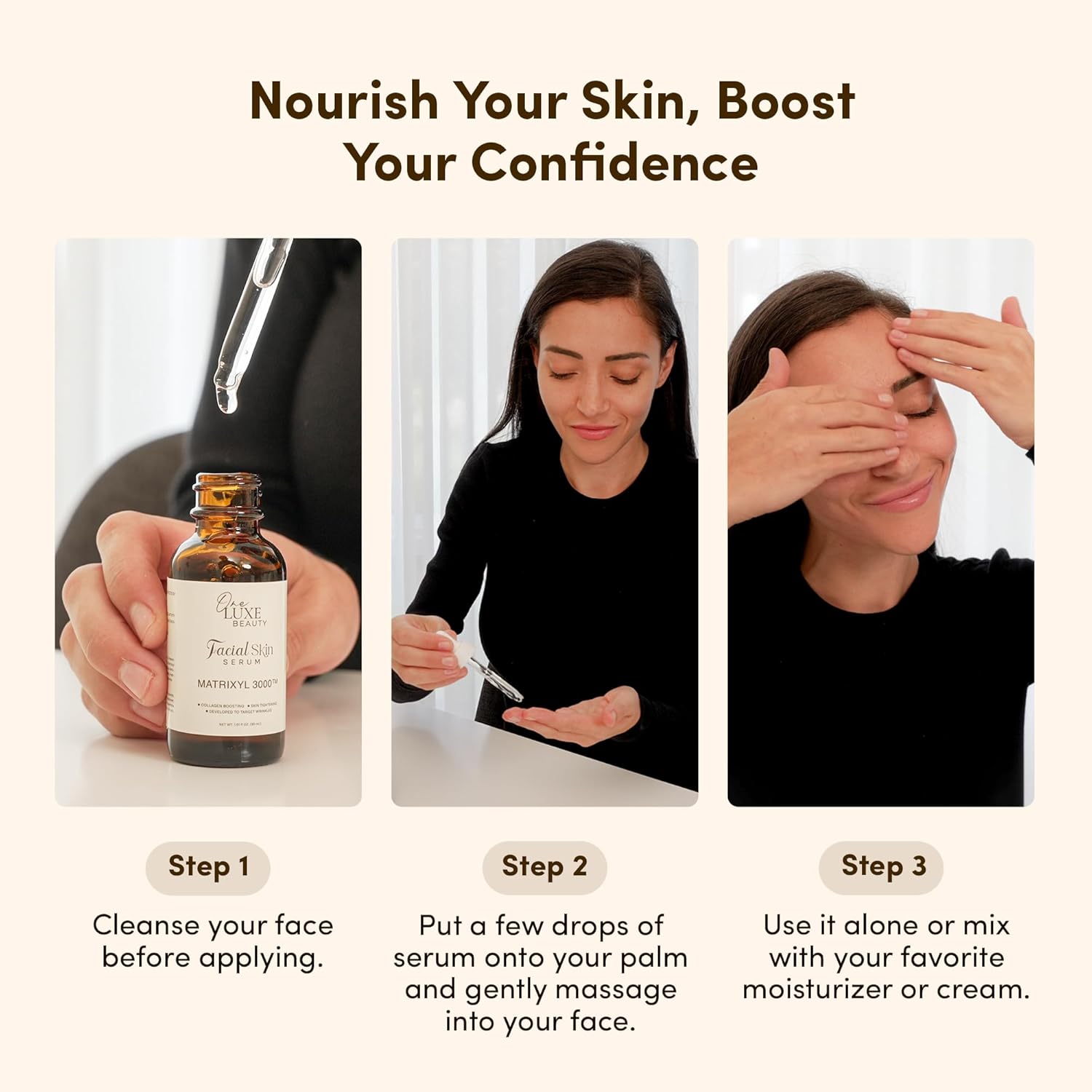 Luxe and Lavish Beauty Matrixyl 3000 Serum: Moisturizing Anti-Aging Solution for Dry Skin, Hyaluronic Acid Boost, Anti-Wrinkle Care - Personalized Hydration Support for All Skin Types - Image 4