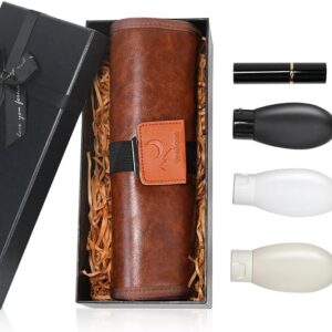 Luxury Travel Toiletry Bag for Men with Gift Box and Travel Bottles
