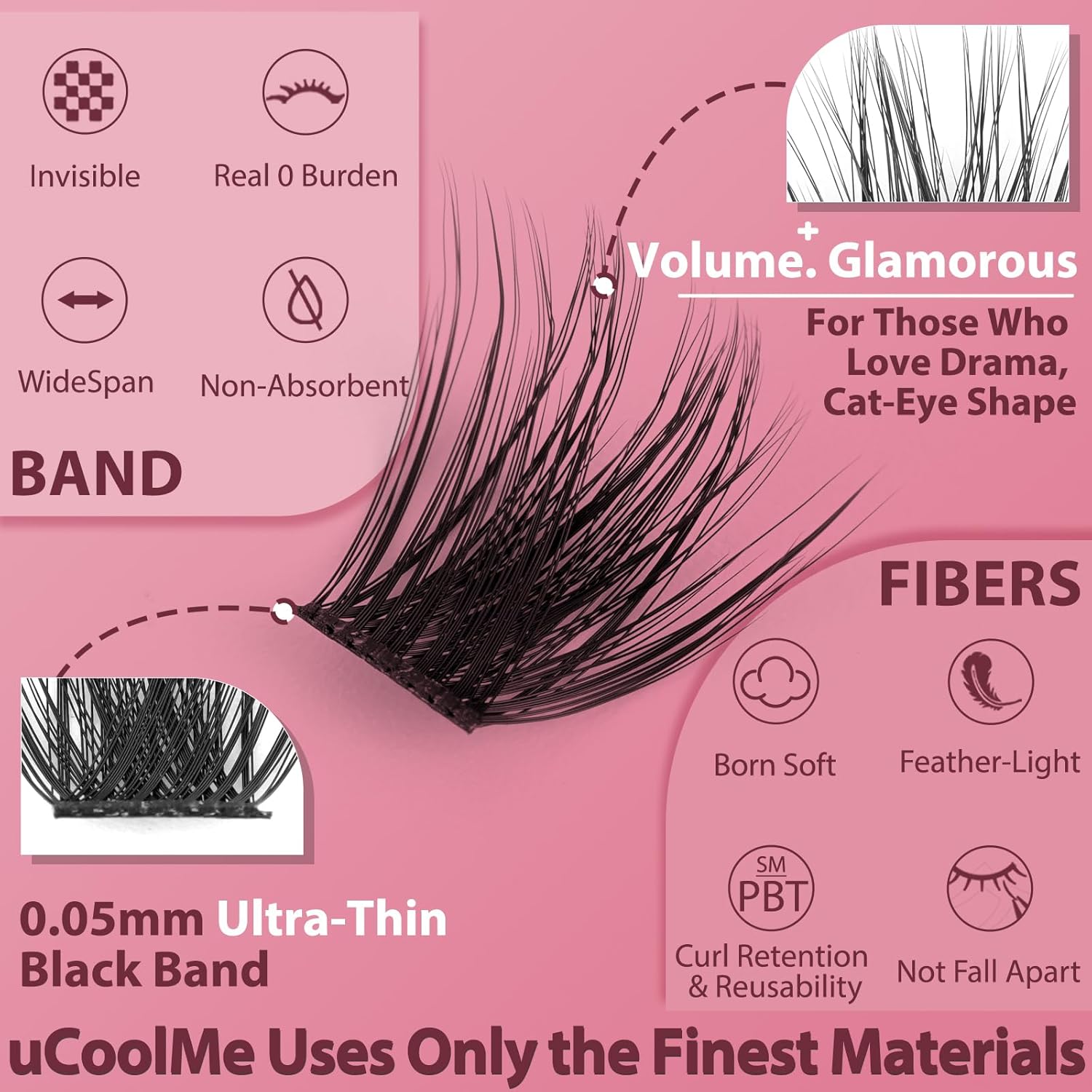 Magic Lash 8-18mm D Curl Fluffy Eyelash Cluster Kit with Ultra-Thin Band - Image 3