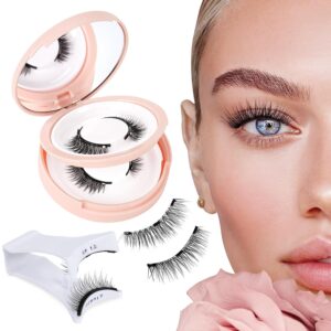 Magnetic Eyelashes Kit - 4 Reusable Pairs, Fluffy, No Glue, Easy Applicator