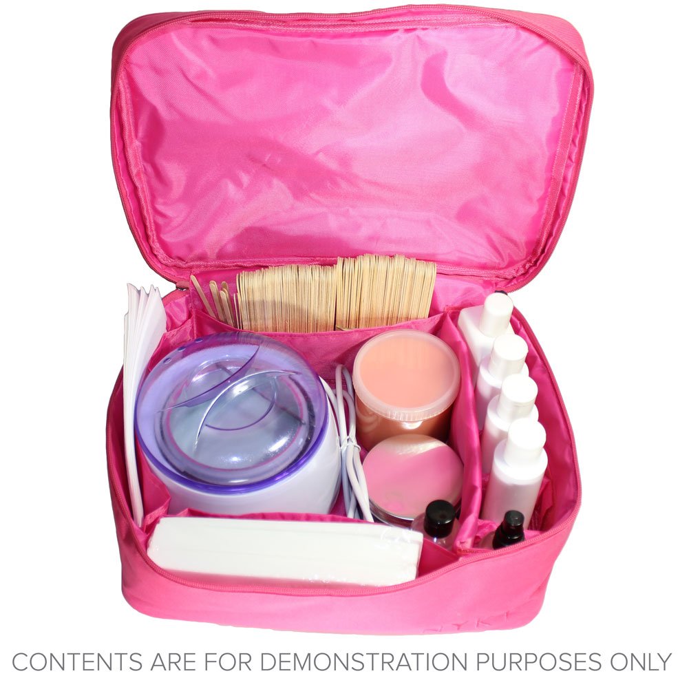 Make Up Beauty Cosmetic Bag - Large Travel Wash Case Bags for Women Girls Storage of Makeup Cosmetics, Toiletry Pouch for Brushes Toiletries Kids Brush Kit Nail Art Lamp Set, Splash Waterproof (PINK) - Image 7