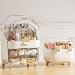 Makeup and Skincare Organizer with Lipstick Holder for Vanity and Bathroom