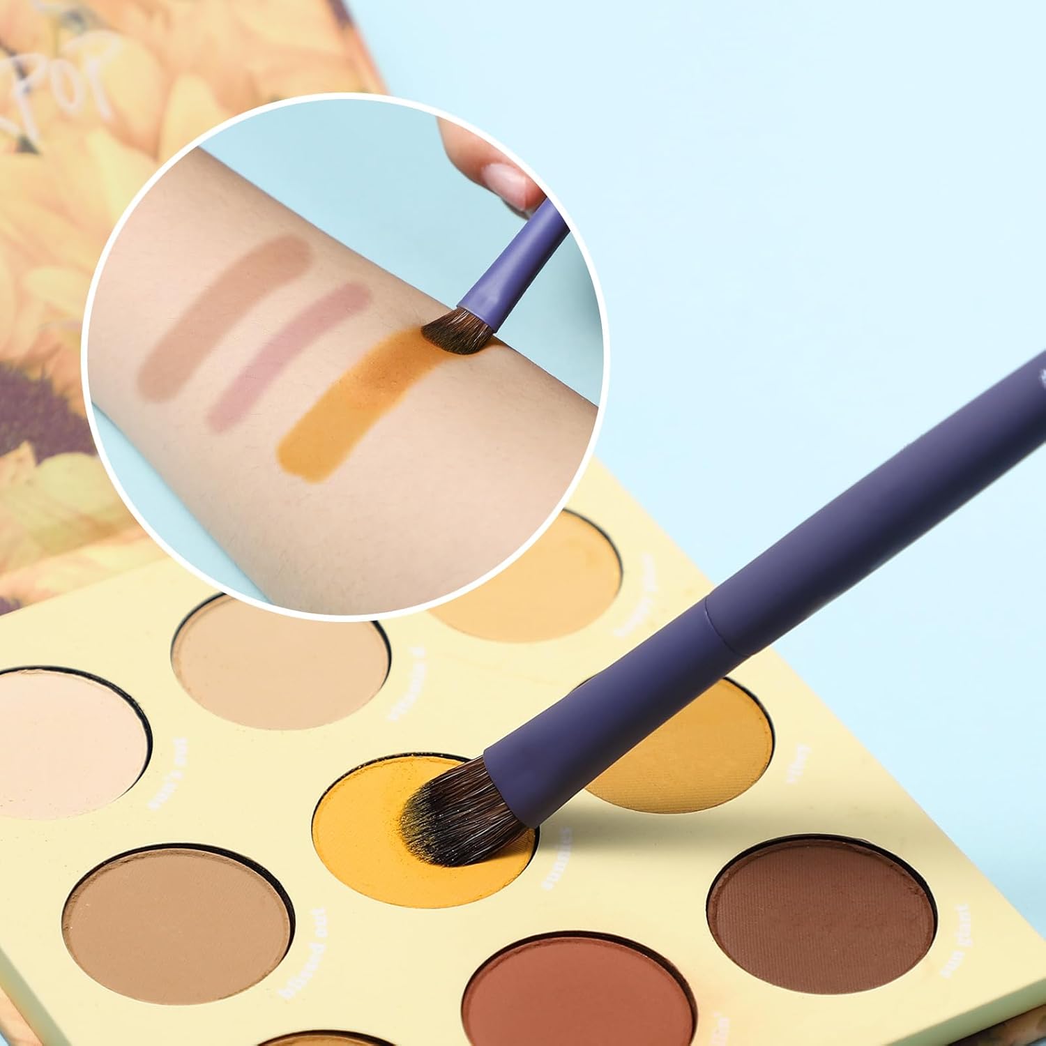 Makeup Brushes, EIGSHOW 5 Color Essential Kabuki Makeup Brush Set with Ultra-soft Synthetic Fibers for Powder Blush Concealers Contouring Highlighting Birthday Gift Set Travel Makeup Brush(Cool Color) - Image 4