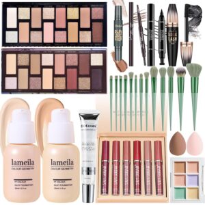 Complete 21-Piece Makeup Gift Set for Women Girls Teens with Eyeshadow, Primer, Lip Gloss, Concealer