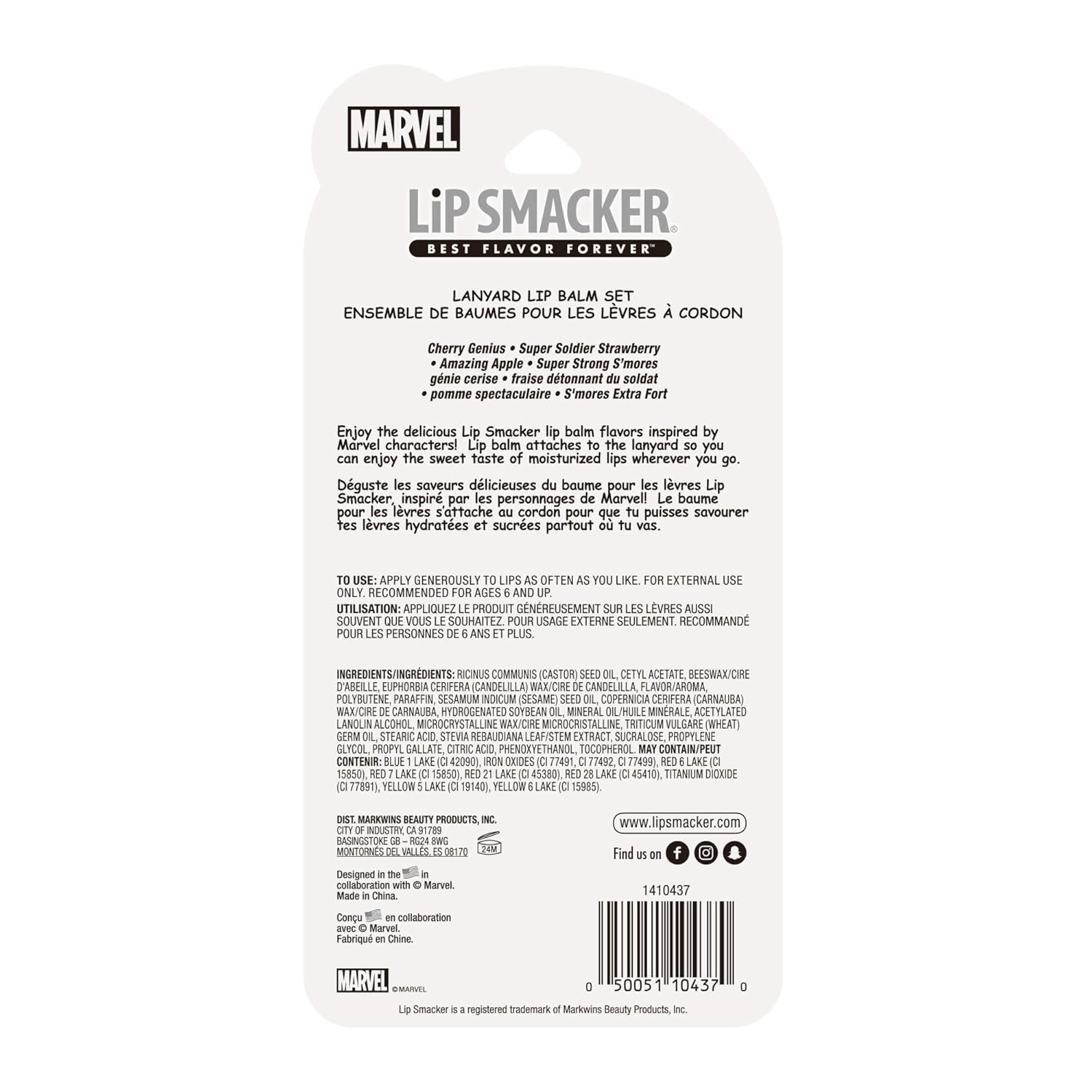Marvel Lip Smacker 4-Pack Kids Lip Balm Set: Iron Man, Captain America, Spider-Man, Hulk - Image 3
