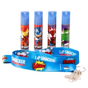 Marvel Lip Smacker 4-Pack Kids Lip Balm Set: Iron Man, Captain America, Spider-Man, Hulk