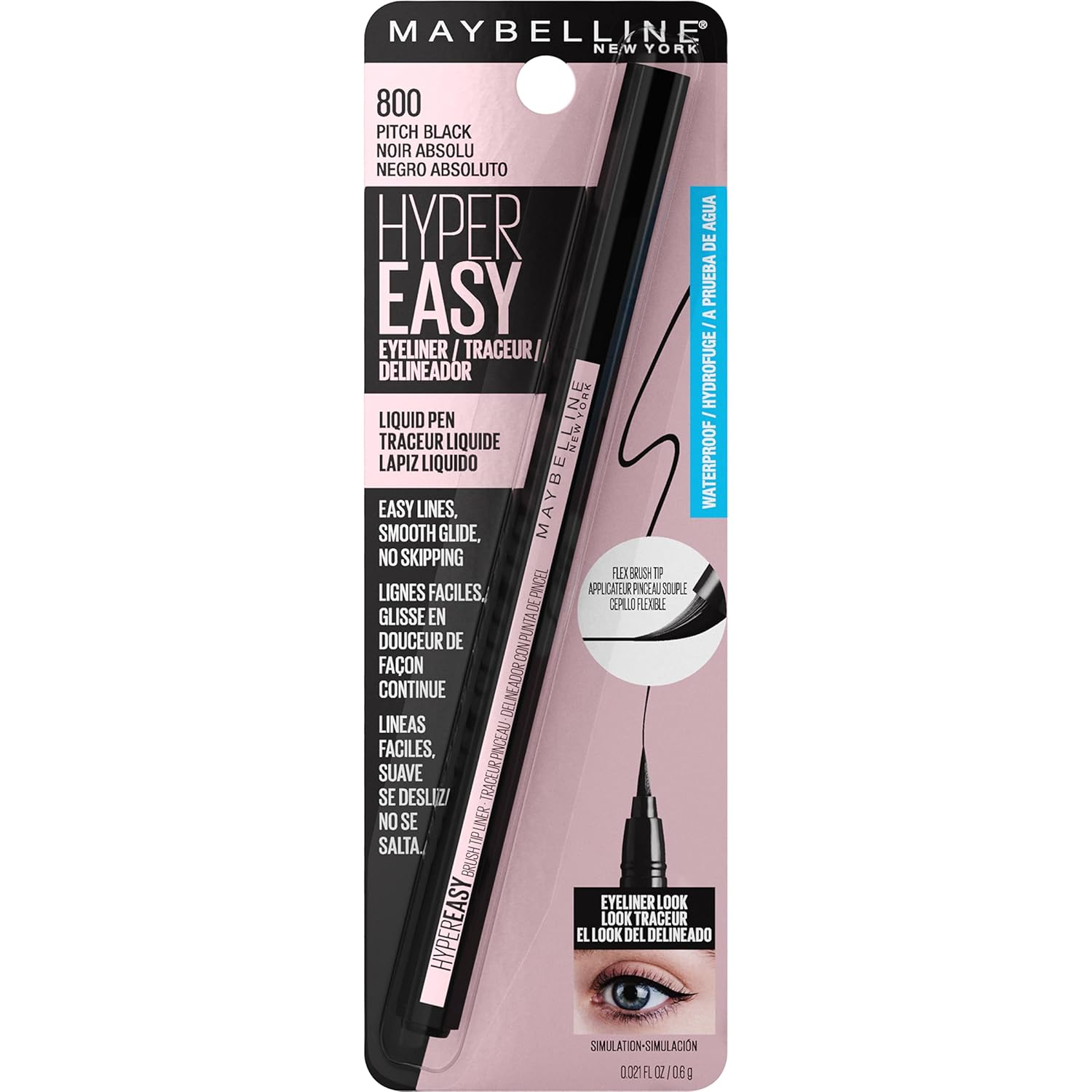 Maybelline Hyper Easy Waterproof Liquid Eyeliner Pen, Satin Finish, Pitch Black, 0.018 Oz - Image 10