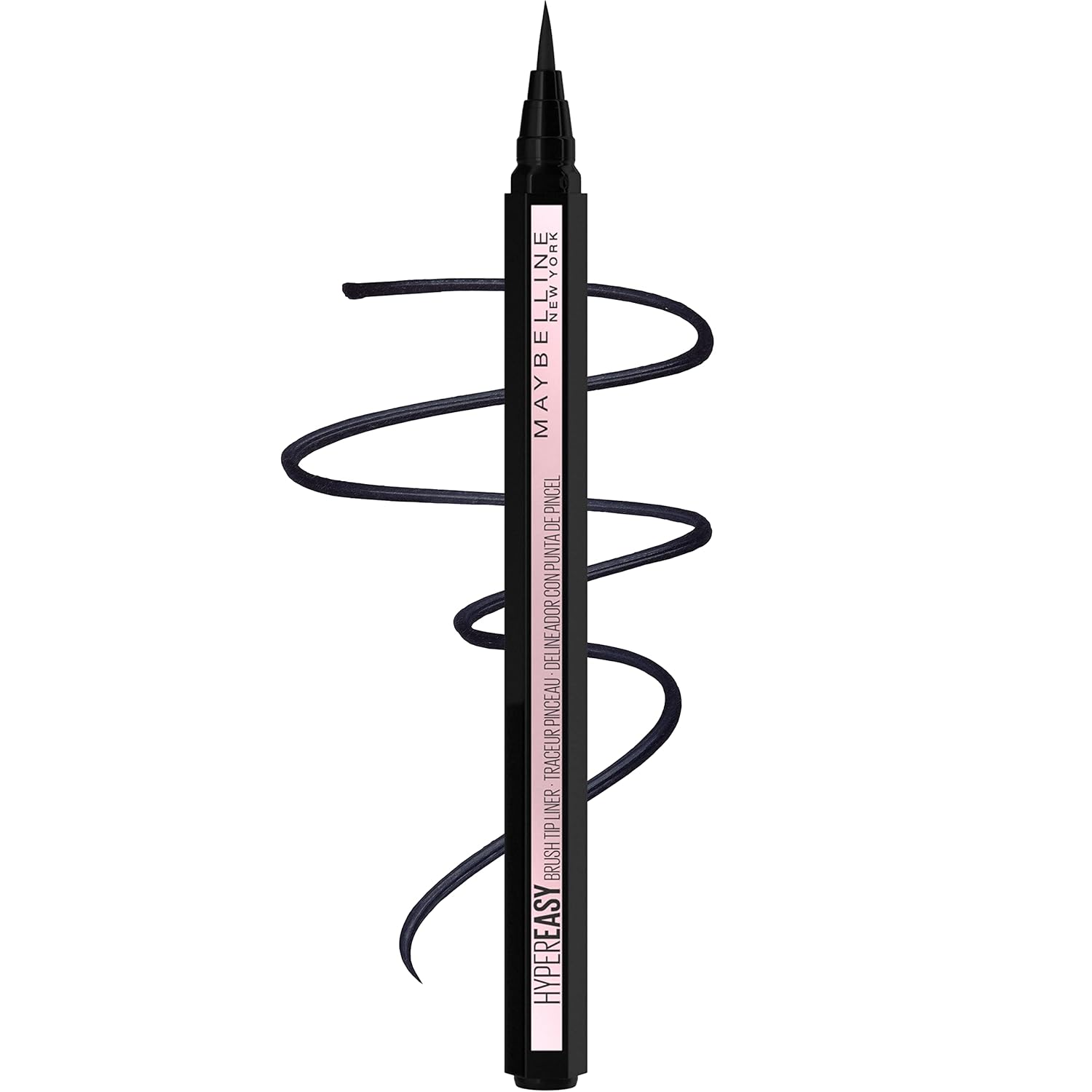 Maybelline Hyper Easy Waterproof Liquid Eyeliner Pen, Satin Finish, Pitch Black, 0.018 Oz