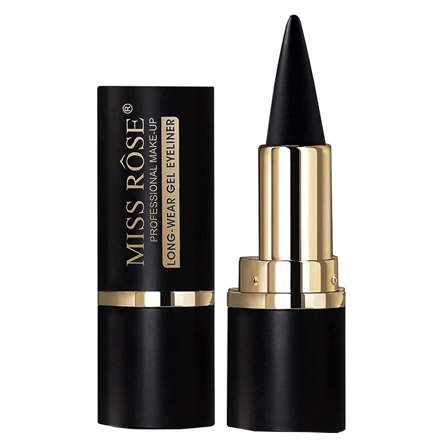 Miss Rose M Smudge-Proof Black Gel Eyeliner Pencil for Women and Girls