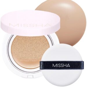 MISSHA Magic Cushion Foundation No.23 Natural Beige for light with neutral skin tone - Flawless Coverage, Dewy Finish, Easy Application for All Skin Types