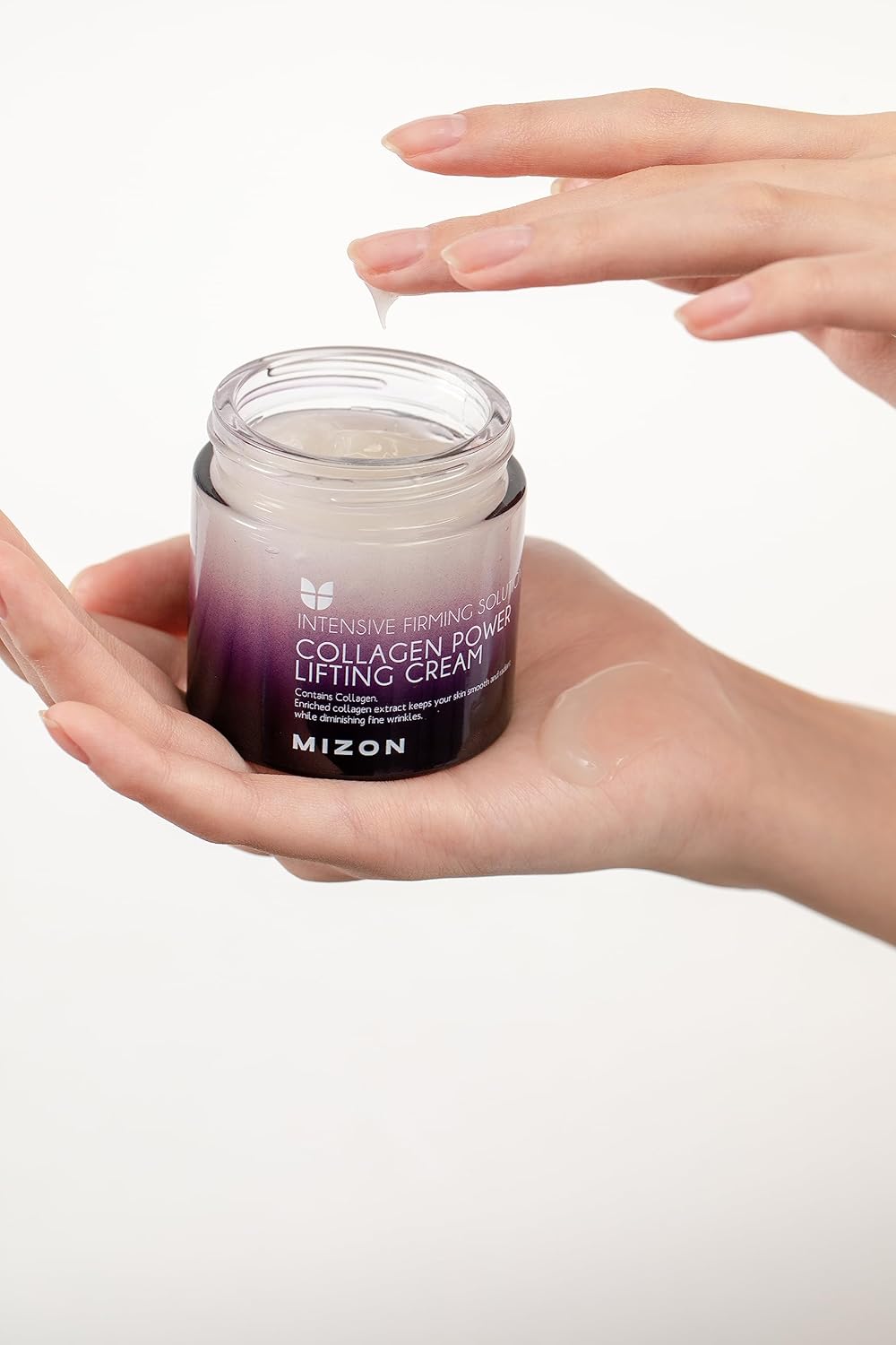 MIZON Collagen Power Lifting Cream, Face Moisturizer with Collagen, Adenosine, Hyaluronic Acid, Green Calming Complex, Wrinkle Care, Lifting and Tightening (2.53 fl. oz.) - Image 3