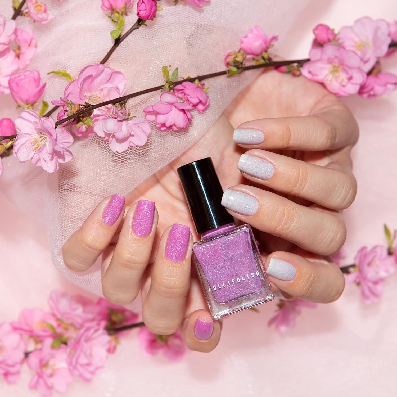 Mood Color Changing Nail Polish - Pink Vodka Lemonade - 5 Free, Vegan, Cruelty-Free - Image 2