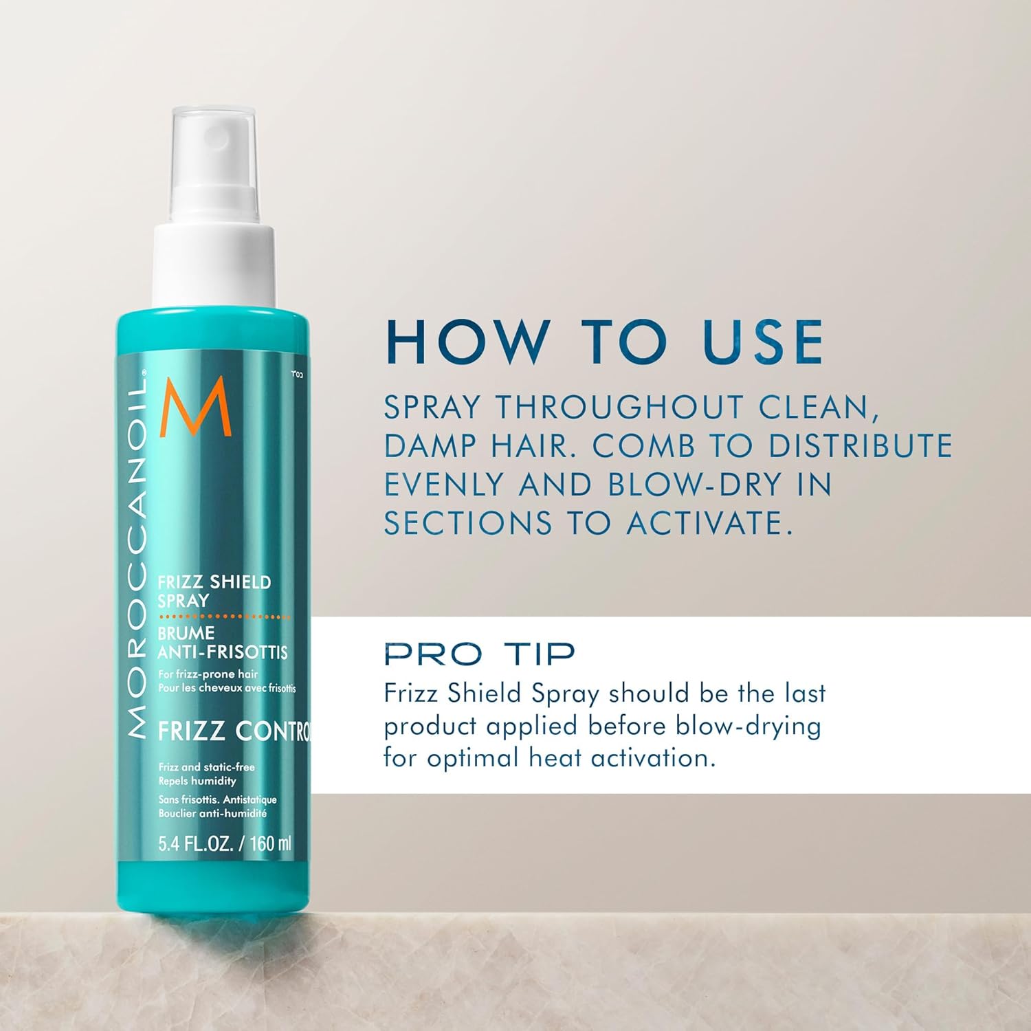 Moroccanoil 5.4 oz Frizz Shield Styling Spray for Ultimate Anti-Frizz Protection and Shine - Image 5