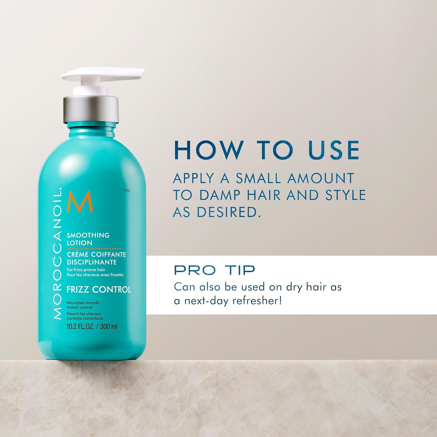 Moroccanoil Smoothing Lotion 300ml Frizz Control Shine All Hair Types - Image 4