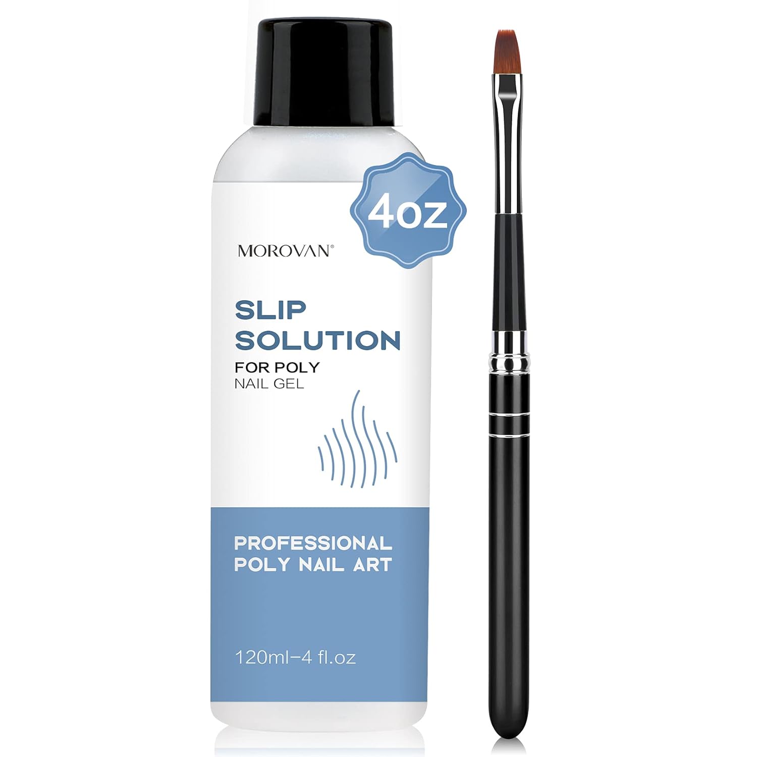 Morovan 120ml Clear Poly Gel Slip Solution for Professional Nail Extension Application