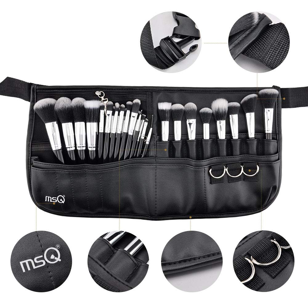 MSQ Makeup Brushes Set 29pcs Professional Cosmetics Brushes with Belt Waist Makeup Bag (Foundation, Powder, Creams, Liquids & Eye Brushes) for Women/Girls/Artists/Holiday gifts/travel - Image 3