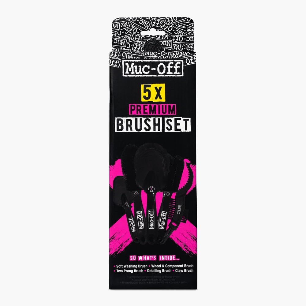 Muc-Off 5-Piece Bike Cleaning Brush Kit with Durable Bristles and Ergonomic Handles - Image 3