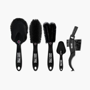 Muc-Off 5-Piece Bike Cleaning Brush Kit with Durable Bristles and Ergonomic Handles