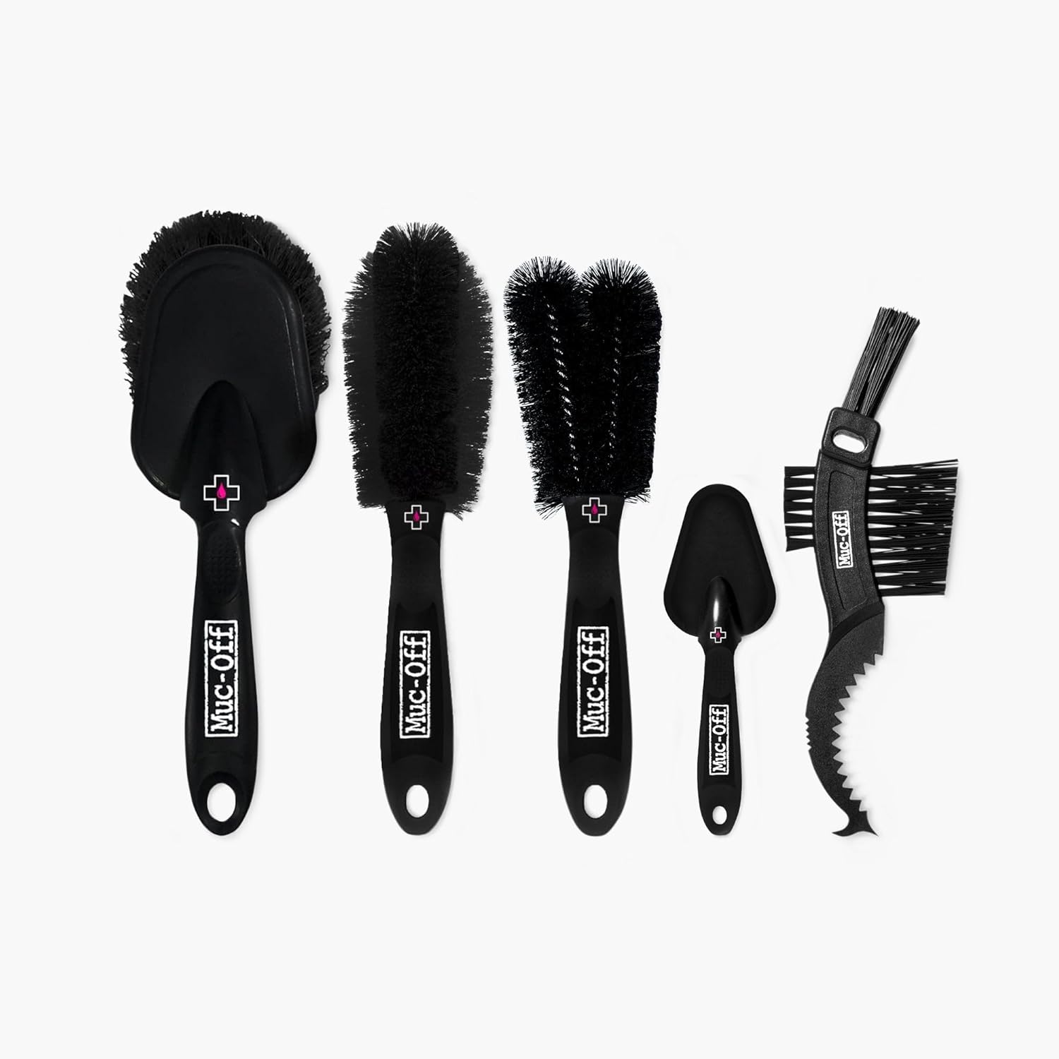 Muc-Off 5-Piece Bike Cleaning Brush Kit with Durable Bristles and Ergonomic Handles