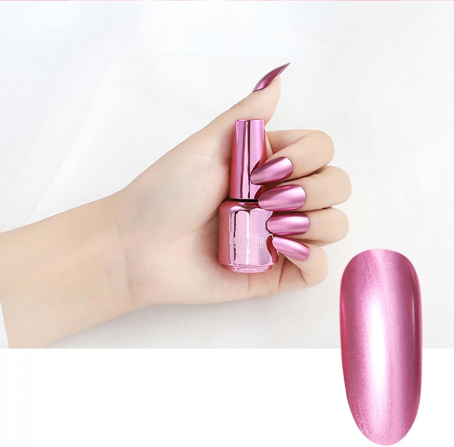 Multicolor Metallic Mirror Nail Polish for Girls Long Lasting Waterproof Gorgeous Glossy Nails Art Nail Polish 8ML - Image 2