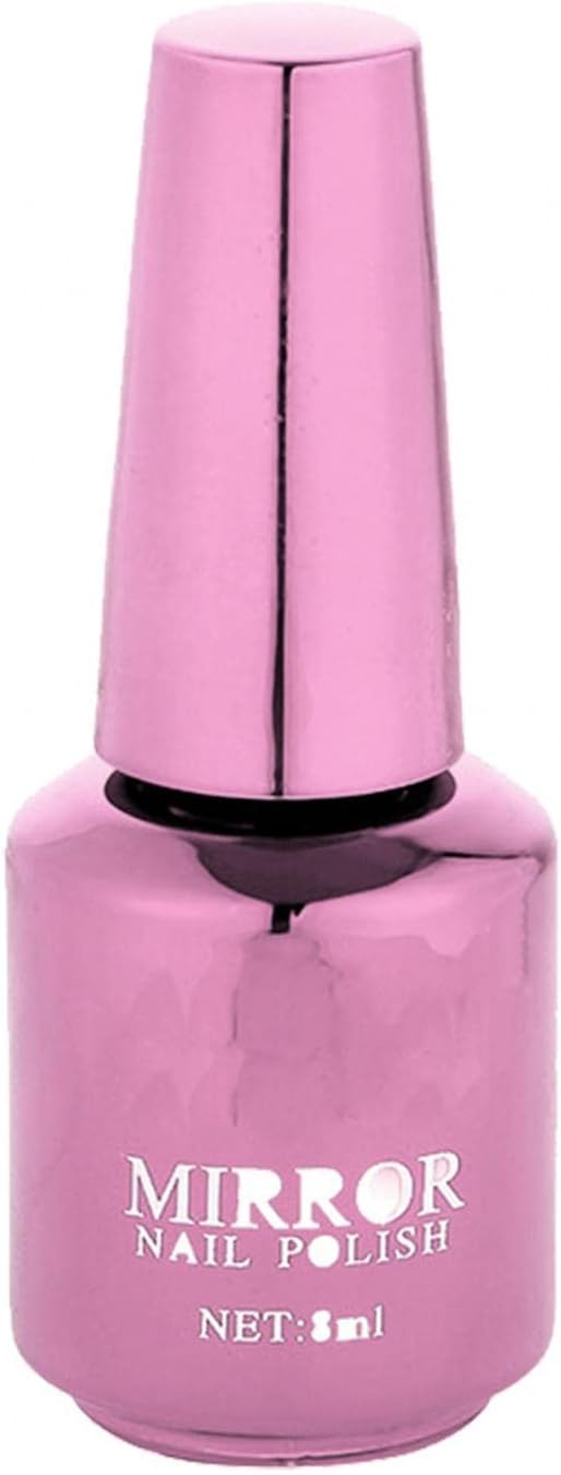 Multicolor Metallic Mirror Nail Polish for Girls Long Lasting Waterproof Gorgeous Glossy Nails Art Nail Polish 8ML