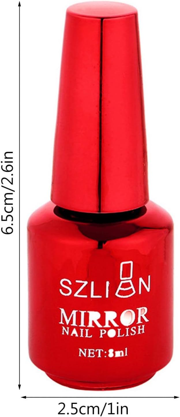 Multicolor Metallic Mirror Nail Polish for Girls Long Lasting Waterproof Gorgeous Glossy Nails Art Nail Polish 8ML - Image 4