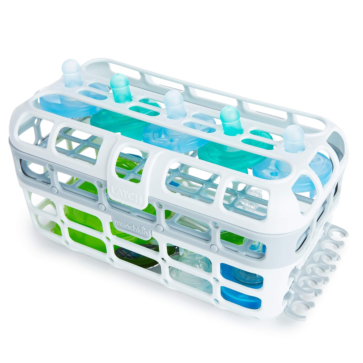 Munchkin® Baby Bottle Cleaning Set with Dishwasher Basket & Brush, Grey - Image 5