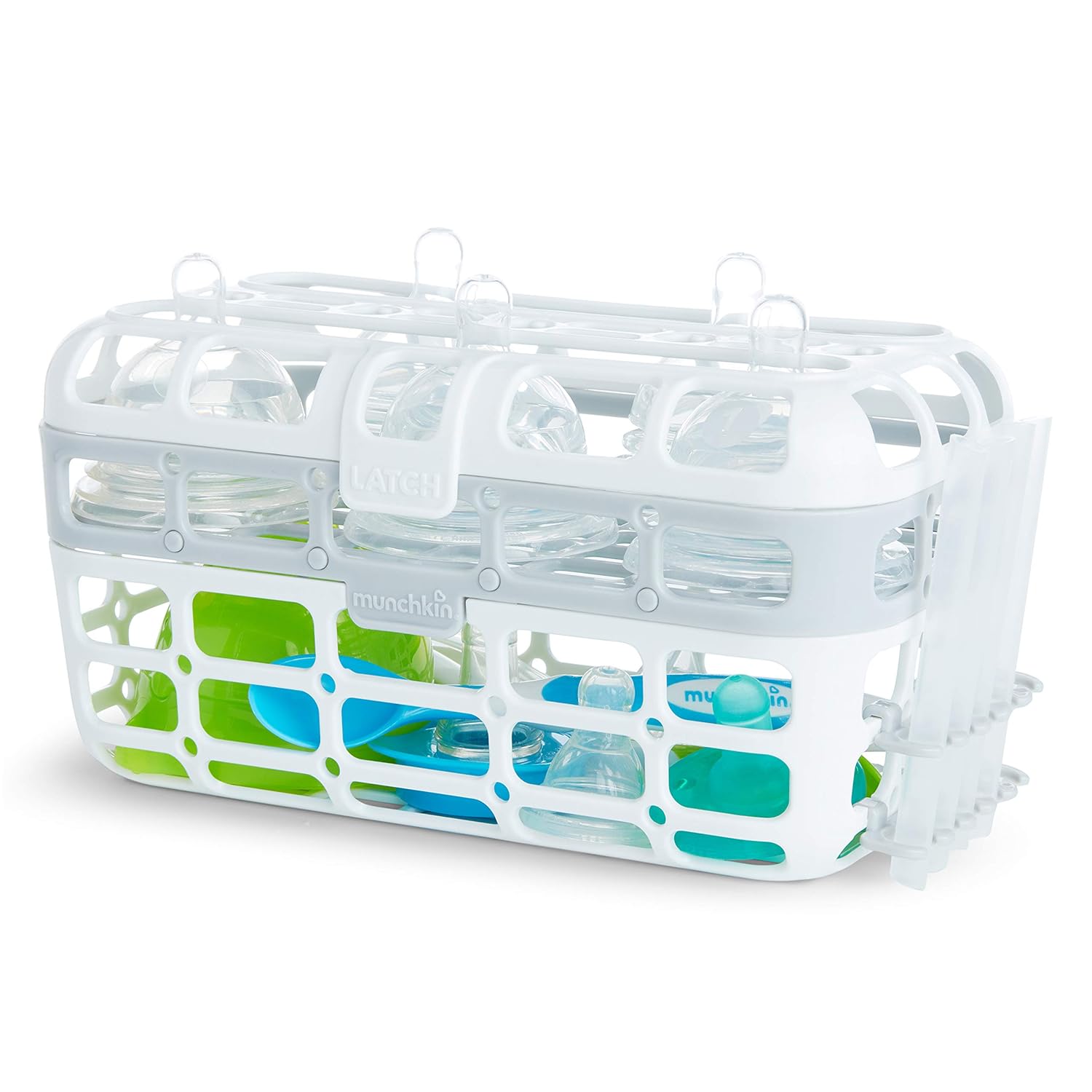 Munchkin® Baby Bottle Cleaning Set with Dishwasher Basket & Brush, Grey - Image 3