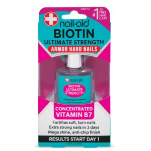 Nail-Aid Biotin Ultimate Strength Nail Treatment & Strengthener, Clear, 0.55 Fl Oz