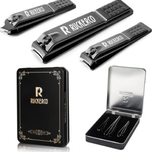 3-Piece Matte Stainless Steel Nail Clippers Set with Metal Case - Ideal Gift
