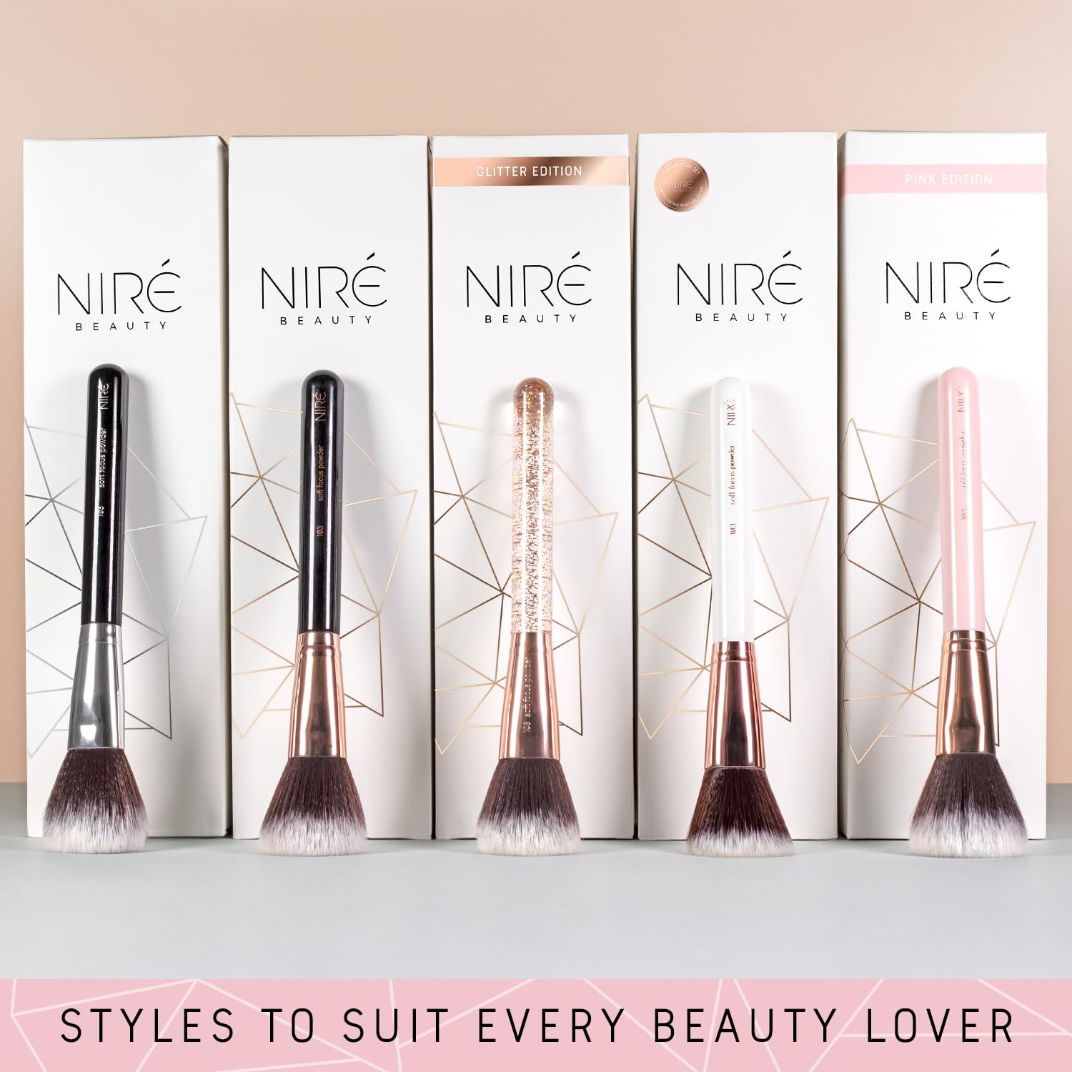 Niré Beauty 15-Piece Pink Makeup Brush Set with Case, Sponge, and Cleaner - Image 6