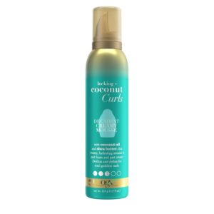 OGX Coconut Curls Decadent Creamy Mousse, 7.9 oz