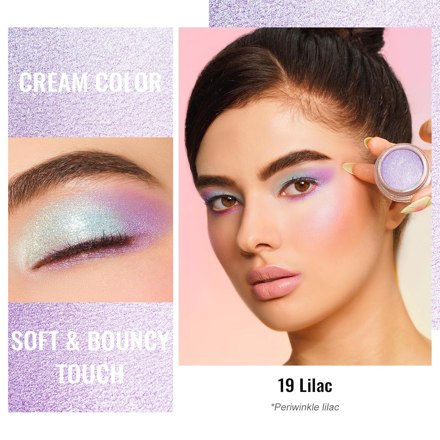 Oulac 6g Purple Cream Eyeshadow & Highlighter - Waterproof, Highly Pigmented, Long Lasting - Image 2