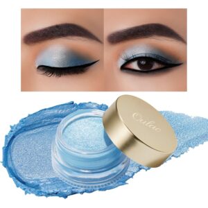 Oulac 6g Blue Cream Eyeshadow and Highlighter Palette Waterproof Long Lasting
