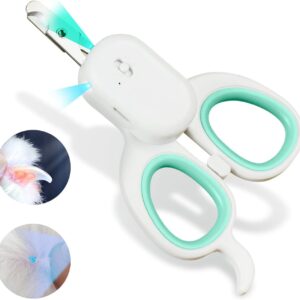 PAKEWAY LED Pet Nail Clipper, Sharp Trimmer for Dogs, Cats & Small Animals