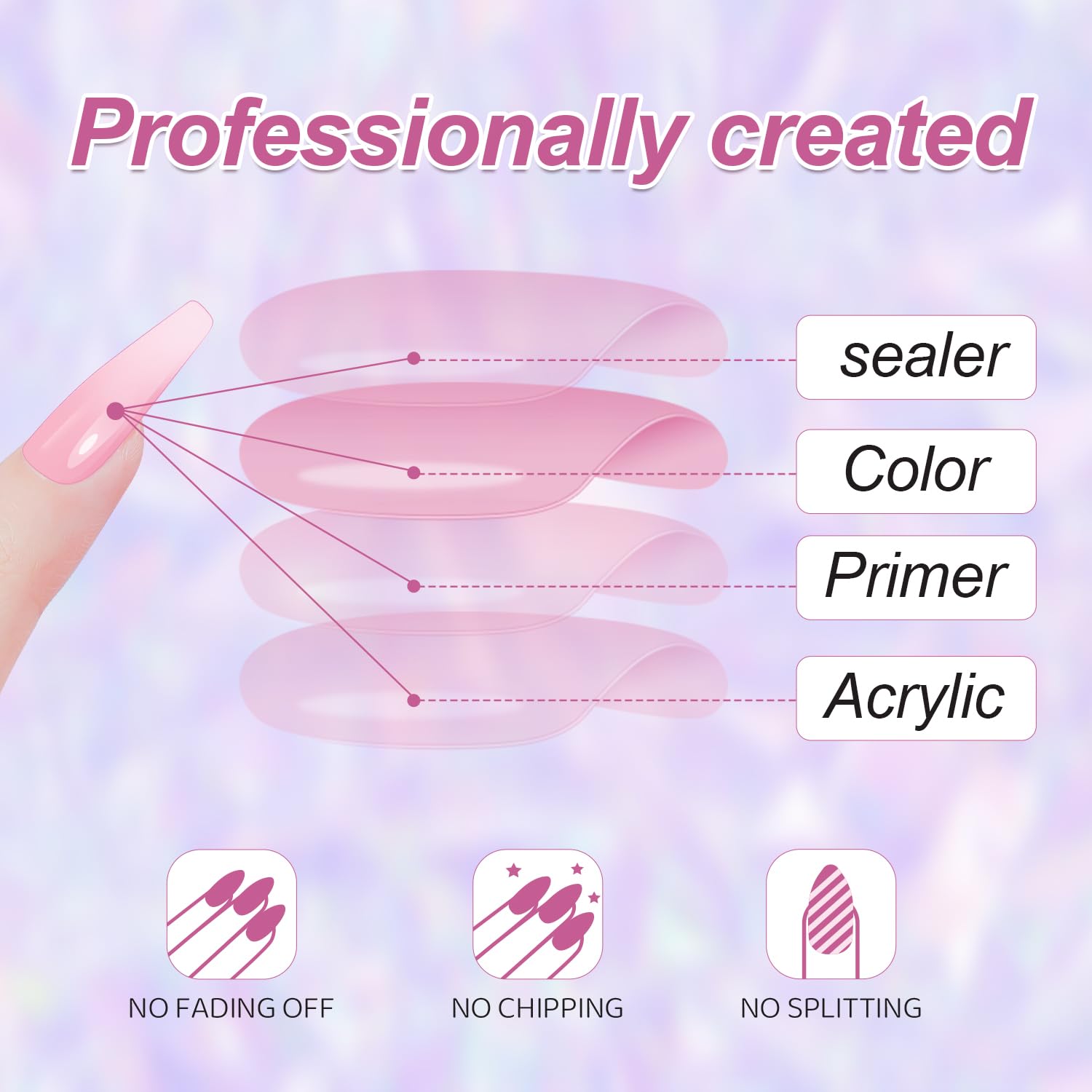 24pcs Long Coffin Press-On Nails with 3D Butterflies & Gold Rhinestones - Image 6