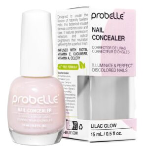 Probelle Nail Concealer: Sheer Brightening Polish for Discolored Nails, Vegan, Gluten-Free