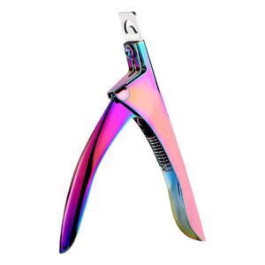 Acrylic Nail Tip Cutter Clippers - Professional Manicure Tool (Rainbow)