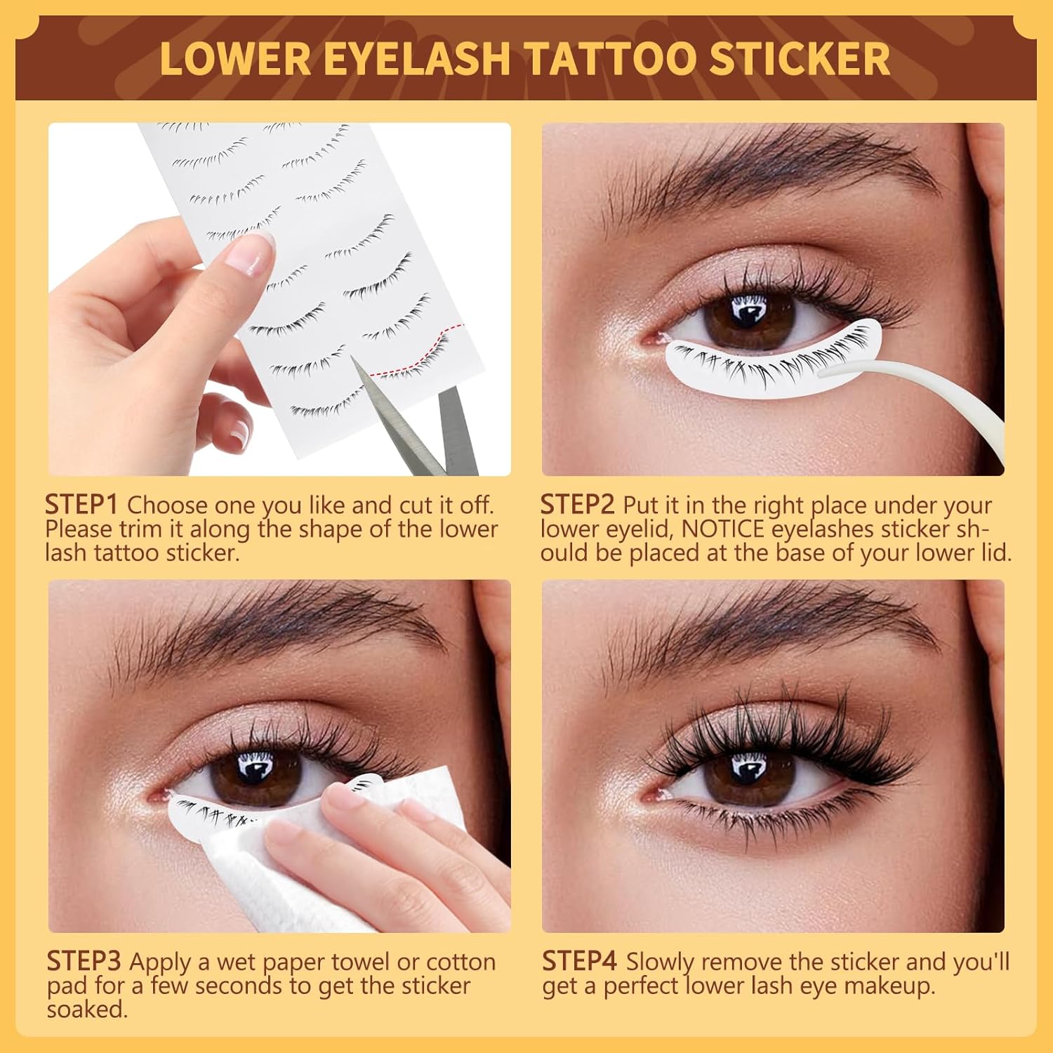 QUEWEL 2 Pair Reusable Magnetic Eyelashes Kit with Applicator - Glue-Free Easy Wear - Image 8