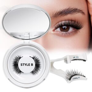 QUEWEL Magnetic Eyelashes Kit, Reusable with Applicator, No Glue Needed