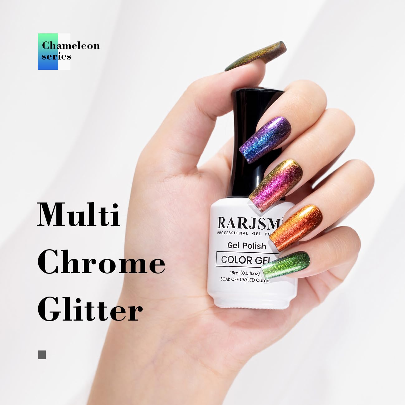 RARJSM 6pcs Chameleon Gel Nail Polish Set, Multichrome Gradient, 7.5ml Each - Image 6